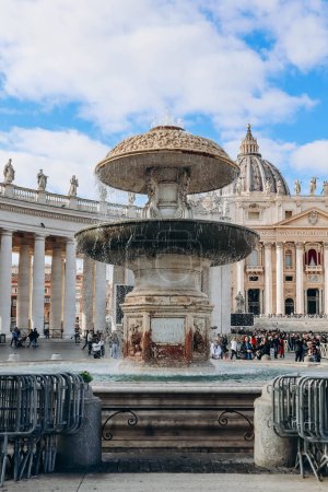 Photo for The Papal Basilica of Saint Peter in the Vatican, or simply Saint Peter's Basilica, an Italian Renaissance and Baroque church located in Vatican City - Royalty Free Image