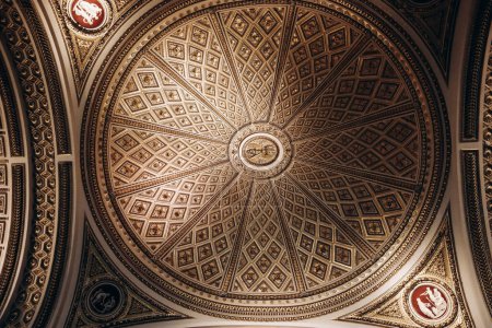 Photo for Florence, Italy - 29 December, 2023:  Ceiling of the Niobe room in the Uffizi Gallery - Royalty Free Image