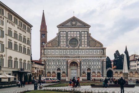 Foto de Florencia, Italia - 31 de diciembre de 2023: Basílica de Santa Maria Novella - Imagen libre de derechos