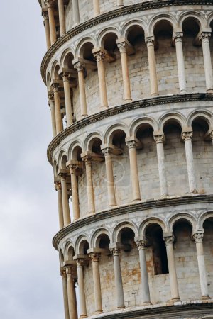 Photo for Close up of the Leaning Tower of Pisa, Tuscany region, central Italy - Royalty Free Image