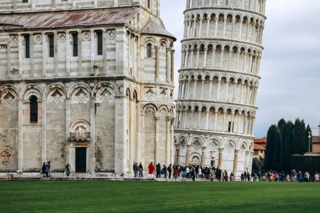 Photo for Pisa, Italy - 30 December 2023: The Leaning Tower of Pisa, Tuscany region, central Italy - Royalty Free Image