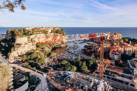 Mónaco, Mónaco - 15 de diciembre de 2023: Vista panorámica de Mónaco al atardecer
