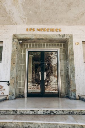 Photo for Nice, France - 26 August 2023: The "Les Nereides" residence, a real estate complex built in 1955, located in the Mont Boron district of Nice. - Royalty Free Image