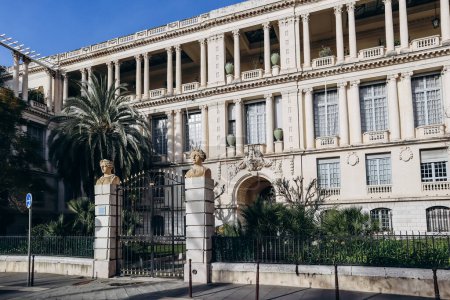 Nice, France - 28 January 2024: The prefectural palace of Nice, located in Old Nice,  seat of the Alpes-Maritimes prefecture and the residence of the prefect