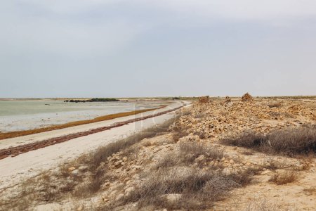 Ruins in a fishing village of Al Jumail (Jumayl) west of Ruwais. Northern Qatar