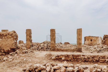 Ruins in a fishing village of Al Jumail (Jumayl) west of Ruwais. Northern Qatar