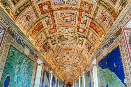 Photo for VATICAN, ITALY - May 22, 2023: The Gallery of Maps inside of the Vatican Museums with no people. - Royalty Free Image