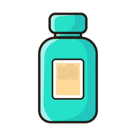 Packaging for skincare cosmetics. Micellar water. Bottle of lotion. Foam for washing. Facial milk. Vector illustration in flat style