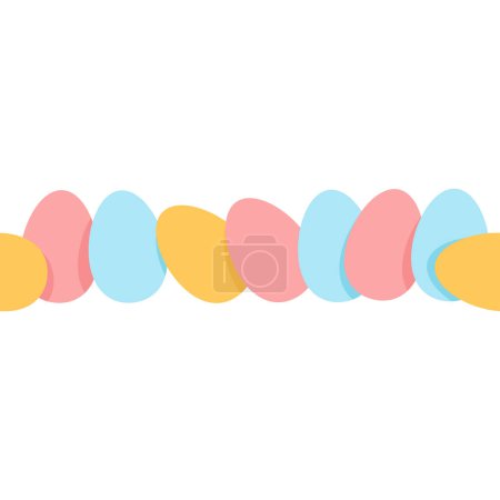 Foto de Borde de Pascua sin costuras hecho de huevos de colores - Imagen libre de derechos