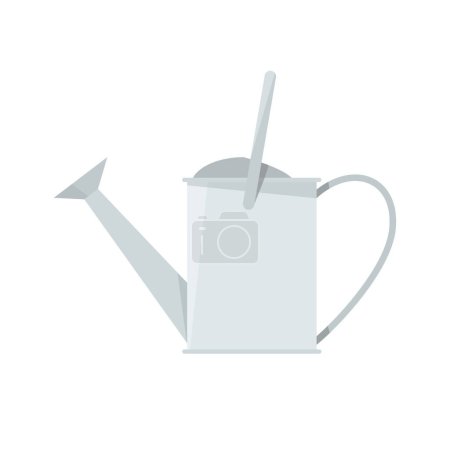 Illustration for Metal gray large watering can - Royalty Free Image