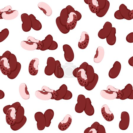Seamless pattern of red beans