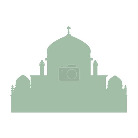 Illustration for Light silhouette of a Jewish synagogue isolated - Royalty Free Image