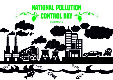 National Pollution Control Day image. India observes this Day on December 2 in memory of people who lost their lives in the Bhopal gas disaster.