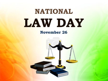 National Law Day, Constitution Day, India, November 26, Template for background, banner, card, poster, Vector, illustration