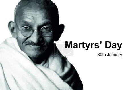 Foto de Cada año, el 30 de enero, la India conmemora el Día de los Mártires. La fecha fue elegida ya que marca el asesinato de Mohandas Karamchand Gandhi. - Imagen libre de derechos