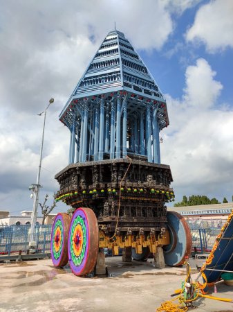 Photo for Ratham is used in the Brahmotsavam festival in Venkateswara Temple, Tirumala. Tirupati, Andhra Pradesh. - Royalty Free Image