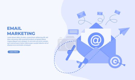 Illustration for Email marketing illustration concept .Modern flat design concept of web page design for website and mobile website. Vector illustration - Royalty Free Image