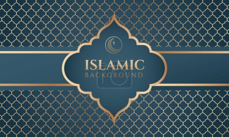 Foto de Islamic background for ramadan. Luxury golden abstract dark background. Template for banner, greeting card, poster, advertising - Imagen libre de derechos
