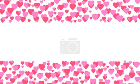 Foto de Fondo de día de San Valentín patrón sin costuras corazones rosados para papel de embalaje o tela. Ilustración vectorial - Imagen libre de derechos