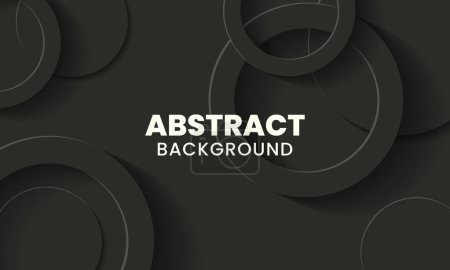 Foto de Fondo moderno círculo negro 3d mínimo. Elegante diseño oscuro para web, presentación, fondo de pantalla - Imagen libre de derechos