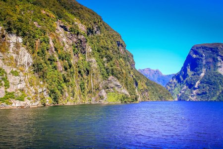 Photo for Dramatic Doubtful Sound landscape at sunset, South Island of New Zealand - Royalty Free Image