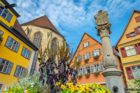 Photo for Dinkelsbuhl old town, medieval village in Romantic road of Bavaria, Germany - Royalty Free Image
