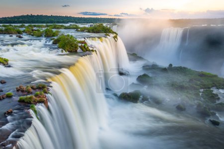 Iguazu Falls dramatic landscape, view from Brazilian side, South America