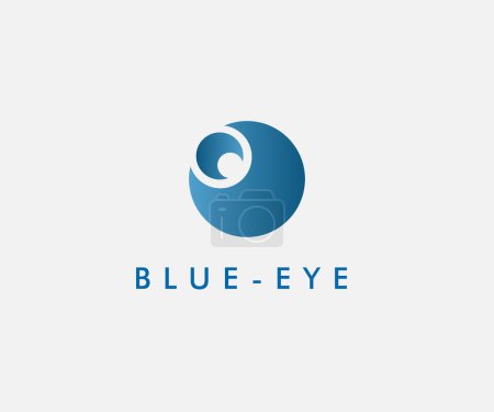 Illustration for Abstract eye logo. Corporate identity design element. Retina circle scanner, personality eye identification, iris id lock logotype idea. Security, protect concept. Eye Vector icon. - Royalty Free Image