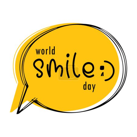 Illustration for World smile day vector illustration. happy world smile day vector. - Royalty Free Image