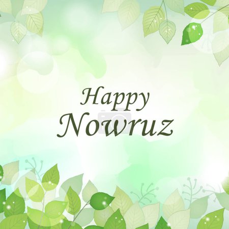 Illustration for Happy Nowruz vector. Nowruz  is the Iranian or Persian New Year. - Royalty Free Image