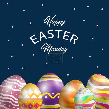 Happy Easter Monday vector. Easter Monday vector.