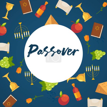 Jewish holiday Passover banner design. Happy Passover vector. Happy easter.