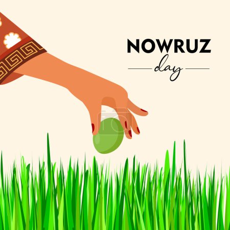 Ilustración de Feliz vector Nowruz. Primavera celebración vector. Nowruz vector del día. - Imagen libre de derechos