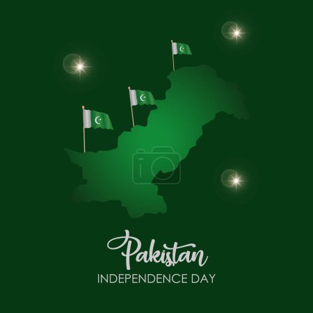 Jour de l'indépendance du Pakistan. Happy Pakistan Day vecteur.