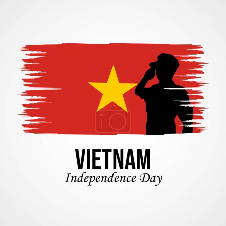 Vektor zum Unabhängigkeitstag Vietnams. Glücklicher vietnamesischer Tag der Unabhängigkeit. Nationalfeiertag Vietnams.