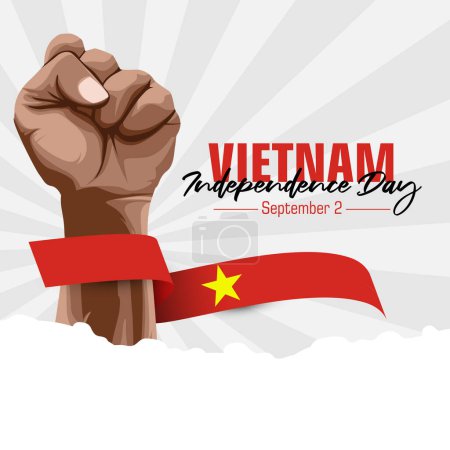 Vietnam Independence Day vector. Feliz día de la independencia de Vietnam. Día nacional de Vietnam.