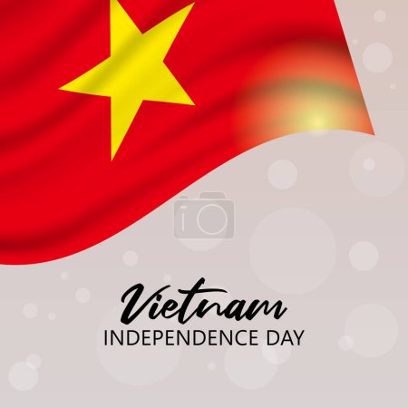 Vietnam Independence Day vector. Feliz día de la independencia de Vietnam. Día nacional de Vietnam.