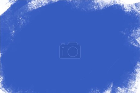 Téléchargez les illustrations : Fond bleu foncé avec coups de pinceau de peinture sur toile, abstrait pour bannière, illustration vectorielle - en licence libre de droit