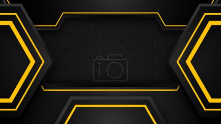 black and yellow futuristic abstract background