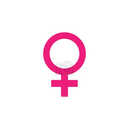 Illustration for Female gender symbol vector icon - Royalty Free Image
