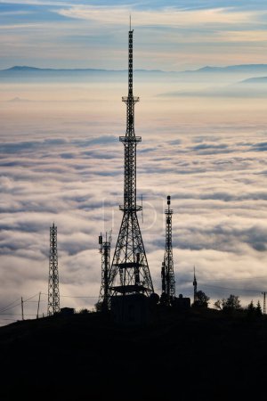 Photo for Antennas on top of the hill - Royalty Free Image