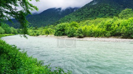 Photo for Kamikochi alps highland valley on summer. Best nature famous traveller destination mountain for trek and camp. Nagano Prefecture, Japan. - Royalty Free Image