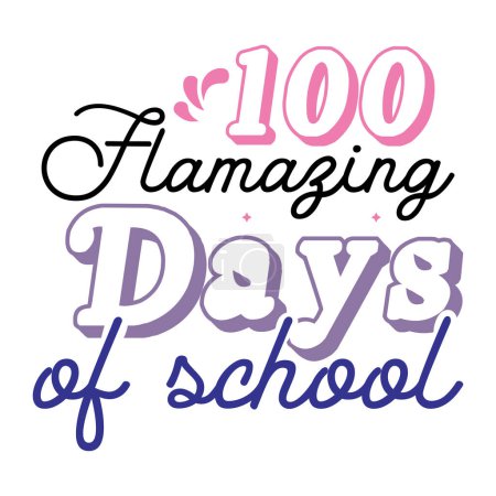 Foto de 100 días de diseño de camisetas escolares - Imagen libre de derechos
