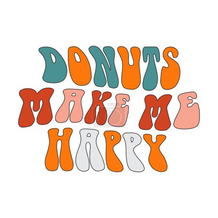 Téléchargez les illustrations : Funny Doughnut svg design, Funny Doughnut cite svg file - en licence libre de droit