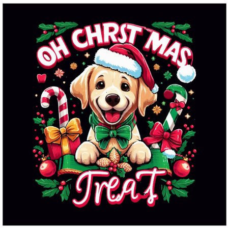 Illustration for Funny Christmas t shirt design file - Royalty Free Image