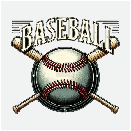 Téléchargez les illustrations : Conception de t-shirts de baseball, idées de conception de t-shirts de baseball - en licence libre de droit