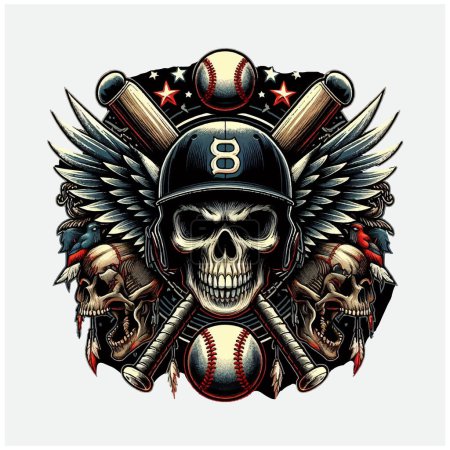 Ilustración de Diseño de camisetas de béisbol, ideas de diseño de camisetas de béisbol - Imagen libre de derechos