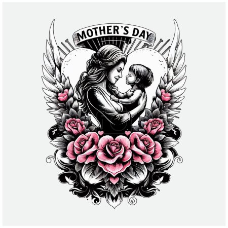 Conception de t-shirts de la fête des mères, idées de conception de t-shirts de baseball