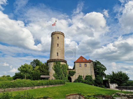 Sparrenburg Bielefeld in sunny weather and beautiful skies. High quality photo