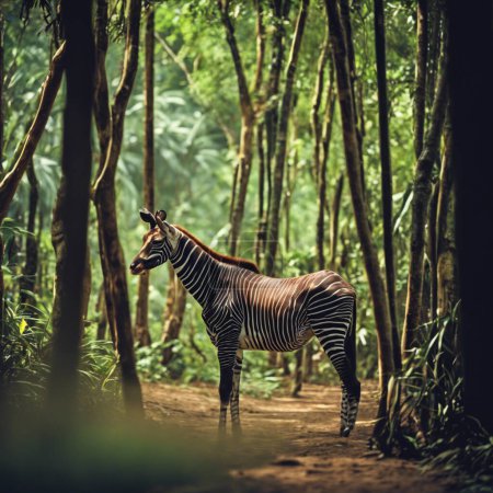 Le joyau énigmatique Okapi de la forêt tropicale africaine